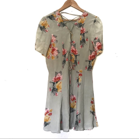 Privacy Please Henson Dress in Mint Floral Dress L - Picture 5 of 11